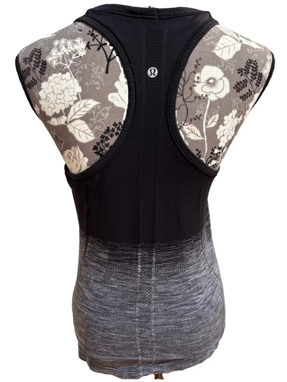 Black And Grey Lululemon Swiftly Tech Racerback Tank Top Size 8